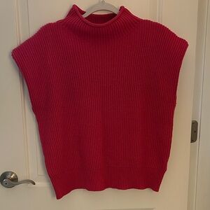Le Lis Vibrant Pink Short Sleeve Sweater Knit Top